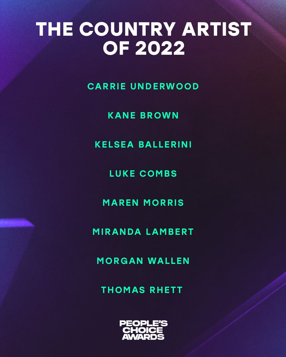 The Country Artist of 2022! 🤠 #PCAs bit.ly/3BzDFQj