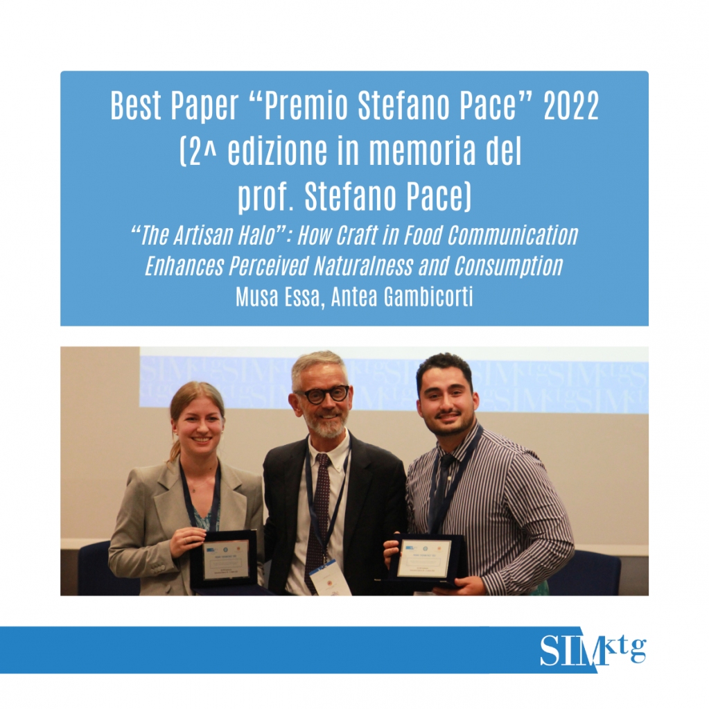SIMktg's tweet photo. Al termine della #SIMConference 2022 ospitata, quest'anno, dall'@UniSalerno, si è svolta la cerimonia "Awards Best Paper" che ha visto la premiazione dei migliori paper di #ricerca presentati durante il Convegno.
Tutti i premi assegnati 👇
#marketing #SIMktg https://t.co/yfYqZTGRBn