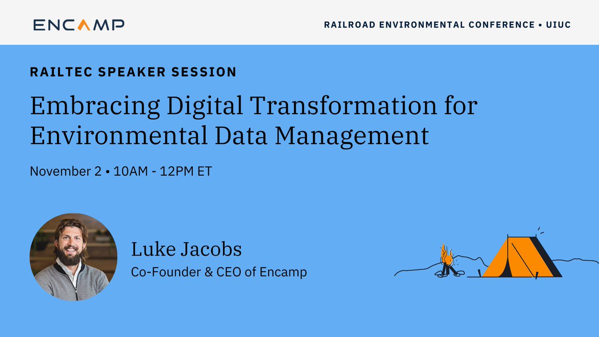 Join us at the 24th Railroad Environmental Conference at the University of Illinois Urbana-Champaign Campus. Our CEO Luke Jacobs will be presenting on November 2nd at 10am - don't miss it! 🔥

Find more information on the conference here: rrec.railtec.illinois.edu

#RREC2022 #ehs