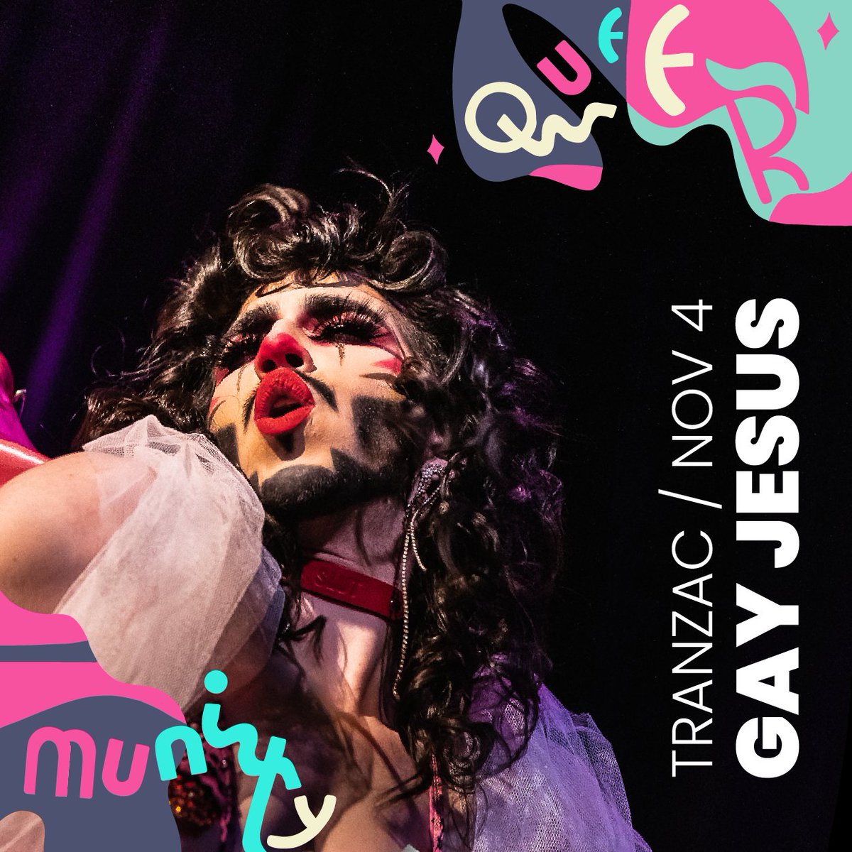 Throughout the night on Nov 4 <a href="/theirholiness/">Caro</a> Gay Jesus will grace us during the Queermunity event curated by Lucas Silveira.

Advanced tickets available here ticketscene.ca/events/42500/