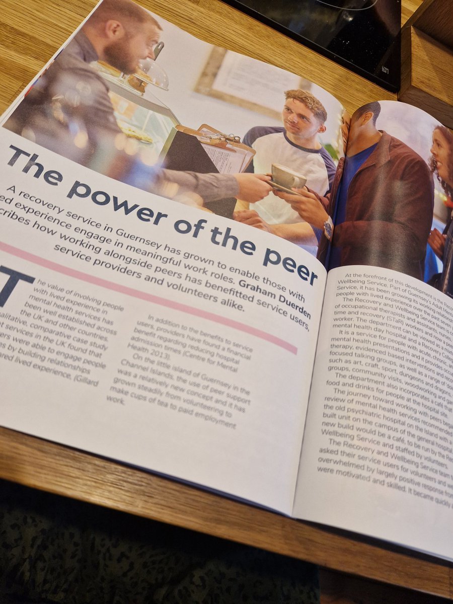 Positive article in this month's #OTNews about the power and benefits of involving people with lived experience! I also really like the service their Recovery and Wellbeing Service offers, very innovative and client centered 💡💚 #peersupport #livedexperience #coproduction