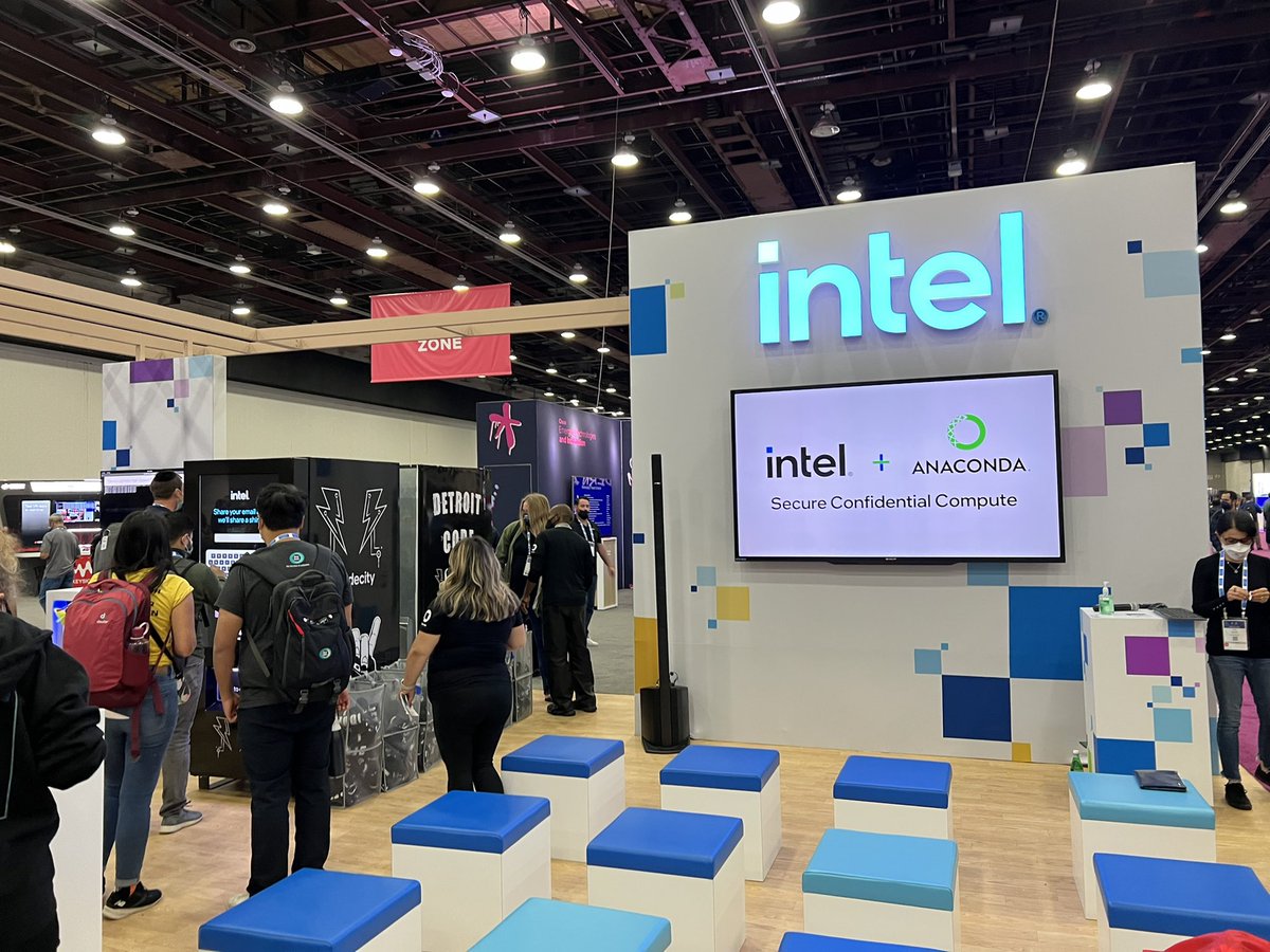 triskadecaepyon's tweet photo. Come see our demo on Securing Enterprise AI with Anaconda and Intel SGX, live at KubeCon 2022 on the show floor!

We have staff from @anacondainc and @OpenAtIntel at the booth!

#intel #ai https://t.co/Diw4nO3Raf