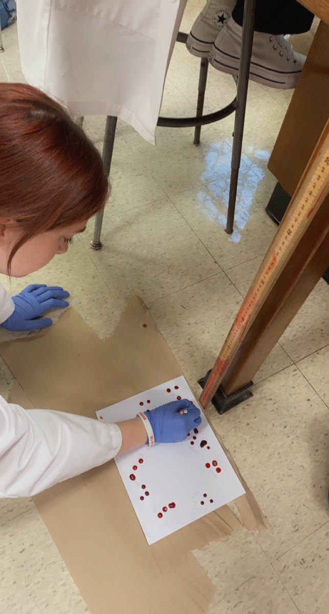 Brooke1102's tweet image. @HawleyScience lab day blood splatter