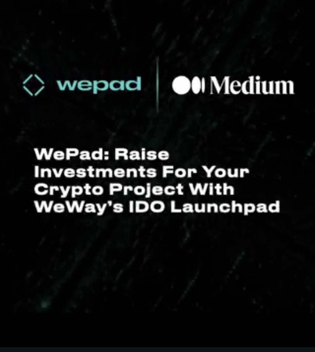 chepynets1999's tweet image. Hello guys, I have interesting information and amazing project for you. It’s a newest launchpad platform🔥
#WWY #WeWay #WWYCommunity #WePad #WWYPad