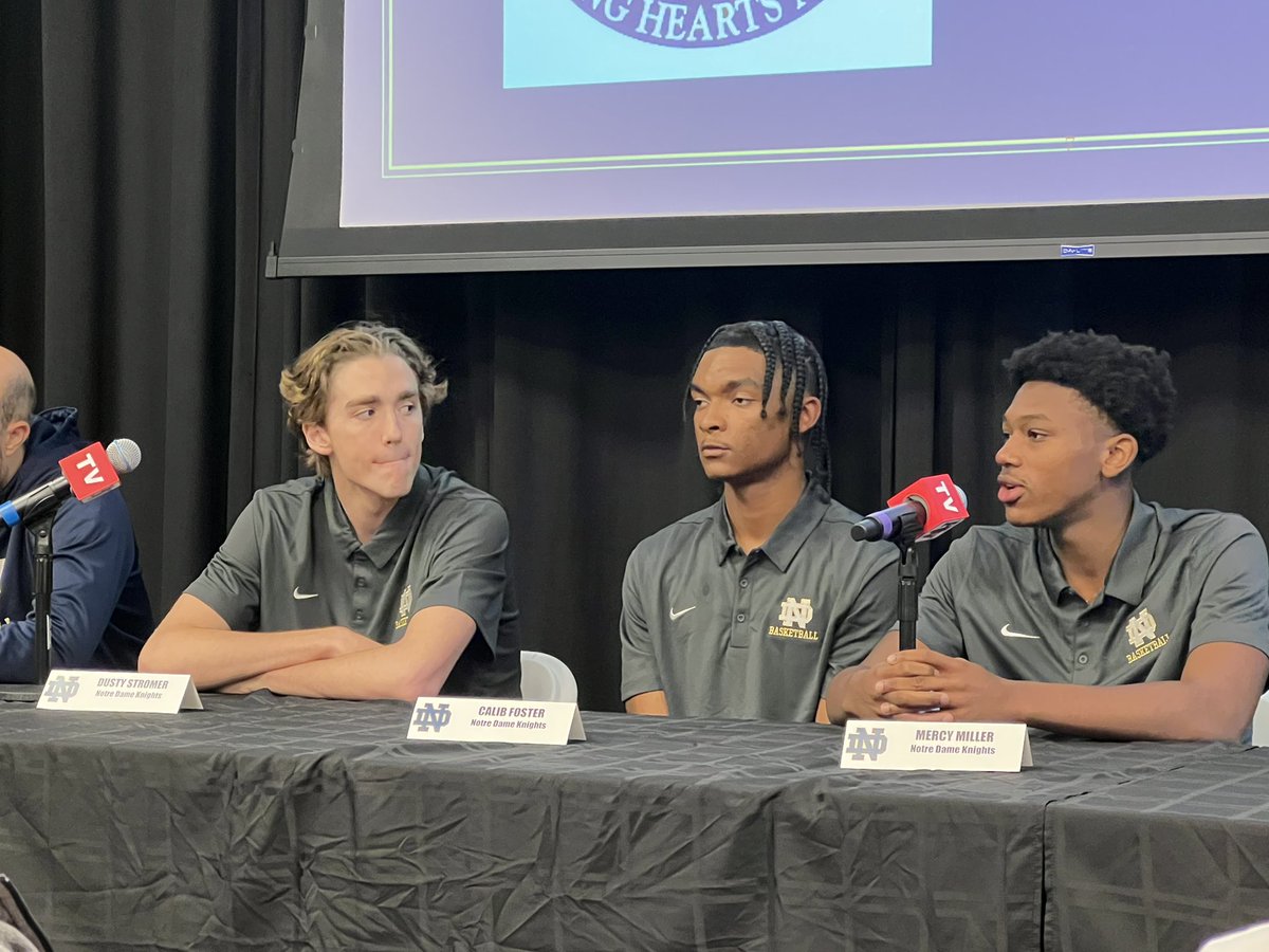 Notre Dame’s big 3: Dusty Stromer, Caleb Foster and Mercy Miller