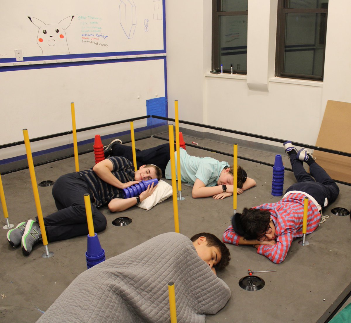 UPDATE: After a long day of tests and PSATs our team is exhausted and productivity slowed.
<a href="/FIRSTweets/">FIRST</a> <a href="/FTCTeams/">FIRST Tech Challenge</a> 
#omgrobots #FirstTechChallenge