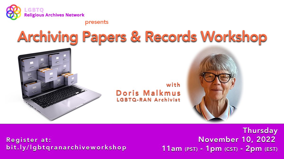 It's time for our archive workshop again! Be sure to register by October 31st. 🗄📜📚
Register here: bit.ly/lgbtqranarchiv…