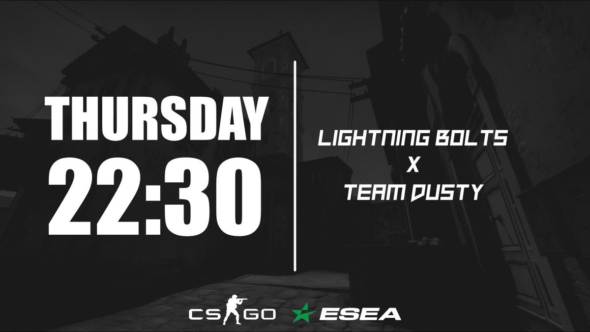 Intermediate League Game
✔️ Enemy: Dusty
✔️Date: 27/10
✔️ Time: 22:30
✔️ Map: Inferno
#esea #csgo