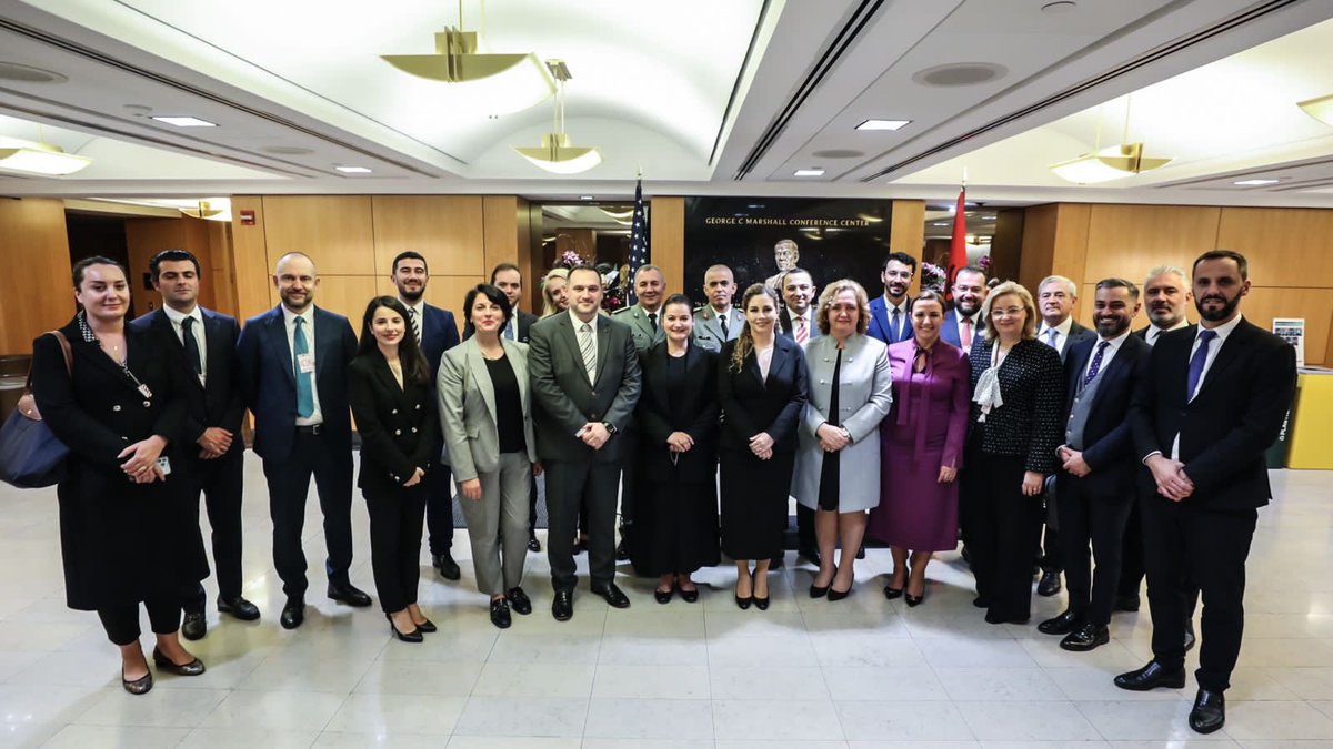 Honored to meet <a href="/SecBlinken/">Secretary Antony Blinken</a> at the conclusion of strategic dialogue. Grateful for all his support&amp;coop.🇦🇱 highly values its strategic partnership w/🇺🇲&amp;we are confident that this relation will expand further building upon the solid fdn.of friendship btw our countries&amp;people.🇦🇱🇺🇲