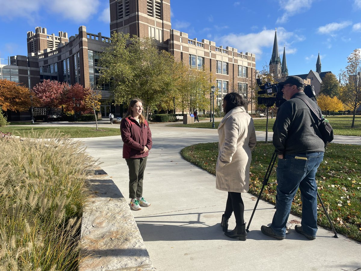 Thank you <a href="/Daji_aswad_wx/">Daji Aswad</a> and <a href="/WISN12News/">WISN 12 NEWS</a> for stopping by the Marquette campus today! <a href="/MarquetteMedia/">Marquette Media</a>