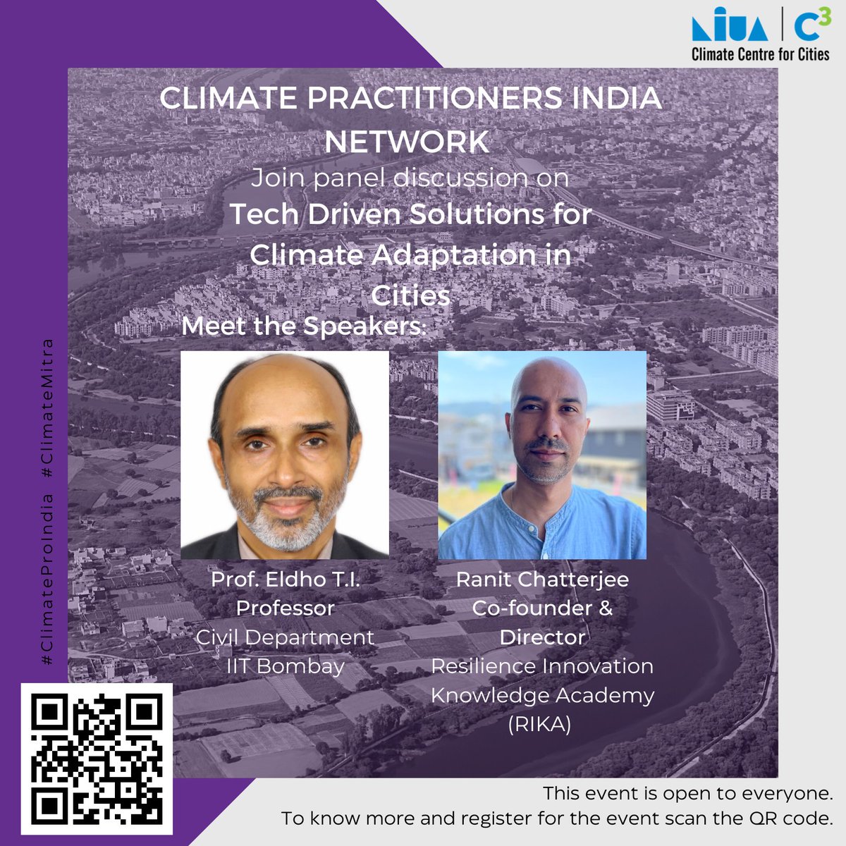 C3_NIUA's tweet photo. Event Announcement! 🔊🔊🔊

To attend the upcoming event, follow the link below or scan the QR code:
https://t.co/HyReIwCLjZ

#ClimateProIndia #ClimateMitra #C3action #Climatechange #ClimateAction #BuildingClimateAction #ClimateCollaboration #India #ClimateNetwork https://t.co/JlVKhNPdyW