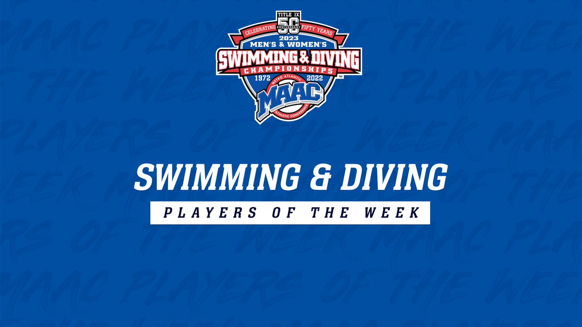 Congratulations to this week's Swimming & Diving Weekly Award Winners! Men's Swimmer: Dafoe, @NiagaraSwimDive Men's Diver: Nykamp, @GriffsSwim Women's Swimmer: Kalac, @Siena_SwimDive Women's Diver: Bolender, @GriffsSwim 📰: bit.ly/3SF01Yo #MAACSports x #MAACSwim