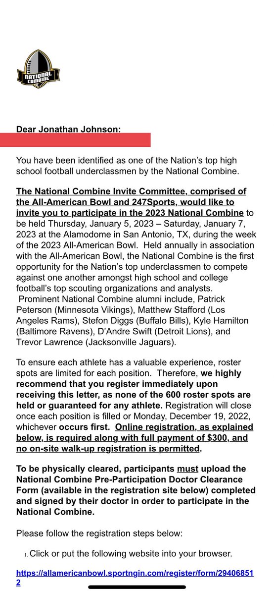 Jonathan Johnson (@jj_johnsonrb2) on Twitter photo Thank you for the invite. Can’t wait to showcase my many talents back at home in the great state of TX.
<a href="/NationalComb1ne/">Navy National Combine</a> <a href="/PrepRedzoneAR/">Prep Redzone Arkansas</a> <a href="/Rivals/">Rivals</a> <a href="/247recruiting/">247Sports Recruiting</a> <a href="/ArElite100/">Arkansas Elite 100</a> <a href="/ArRecruitingGuy/">Richard Davenport</a> Thank you for the invite. Can’t wait to showcase my many talents back at home in the great state of TX.
<a href="/NationalComb1ne/">Navy National Combine</a> <a href="/PrepRedzoneAR/">Prep Redzone Arkansas</a> <a href="/Rivals/">Rivals</a> <a href="/247recruiting/">247Sports Recruiting</a> <a href="/ArElite100/">Arkansas Elite 100</a> <a href="/ArRecruitingGuy/">Richard Davenport</a>
