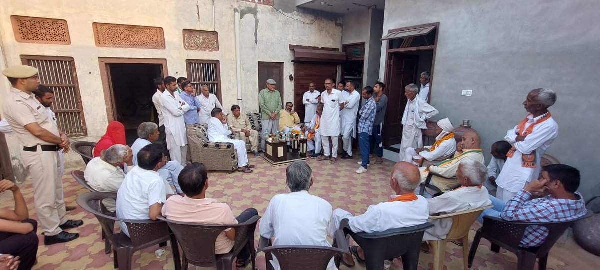 LtGnDPVats's tweet photo. आज सैनिक सांसद जनरल डी पी वत्स नें आदमपुर उपचुनाव में भाजपा प्रत्याशी भव्य बिश्नोई के लिए जगान गांव में चाय पर चर्चा की और नुक्कड़ सभाए की। @PMOIndia @AmitShah @JPNadda @BjpBiplab @mlkhattar @OPDhankar https://t.co/t2gzBGyHKY