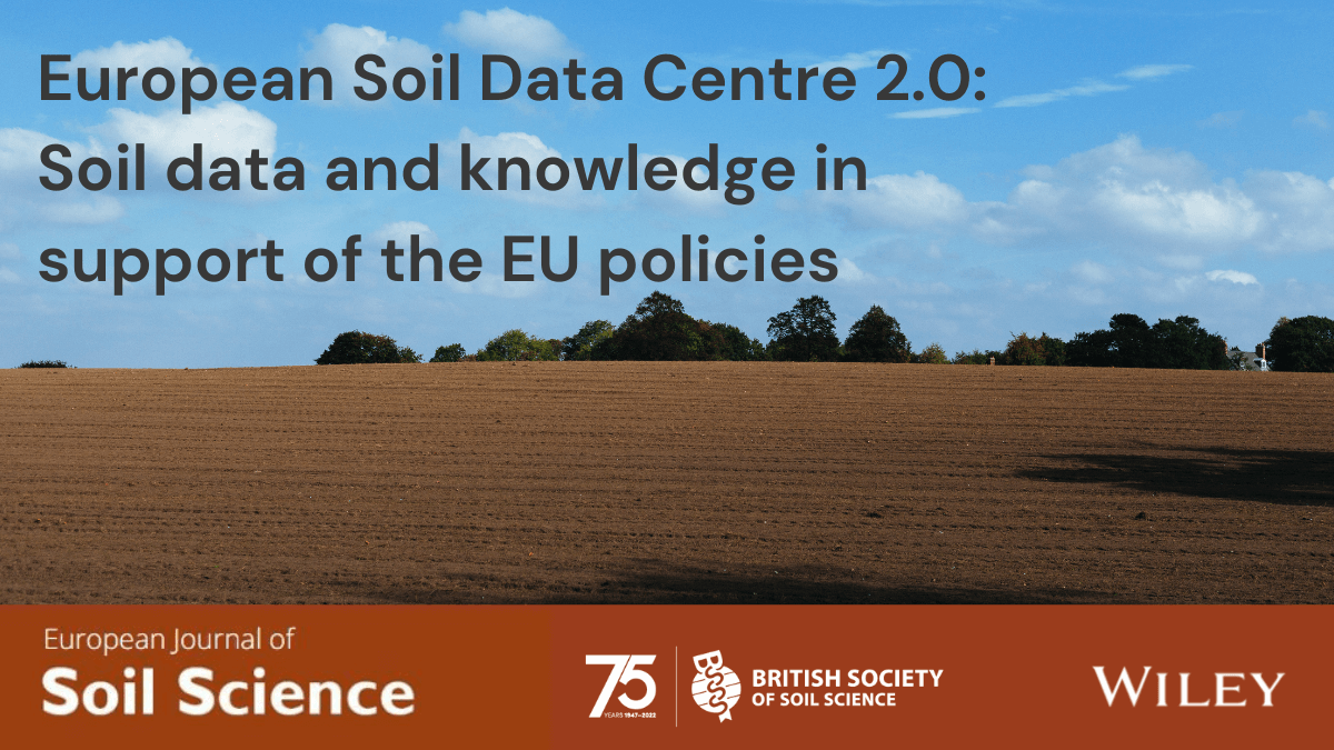 'European Soil Data Centre 2.0: Soil data and knowledge in support of the #EU policies' Learn how this @ejsoilscience article supports work to help reach the European Commission's aim to be climate neutral by 2050 👉 ow.ly/Rbf050LlnFI @Soil_Science #ESDAC @EU_Commission