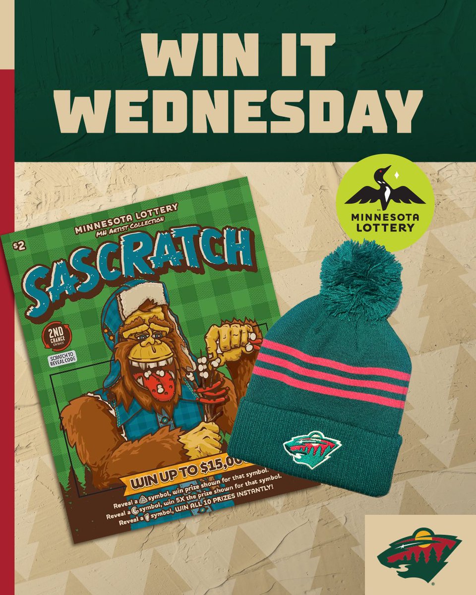 Guess what day it is! Say I’MN to #WinItWednesday! 🤩

RT for a chance to win a green #mnwild beanie, $50 in 
<a href="/mnlottery/">Minnesota Lottery</a> scratch 🎟️ and more!

Rules » bit.ly/3MHGuFB