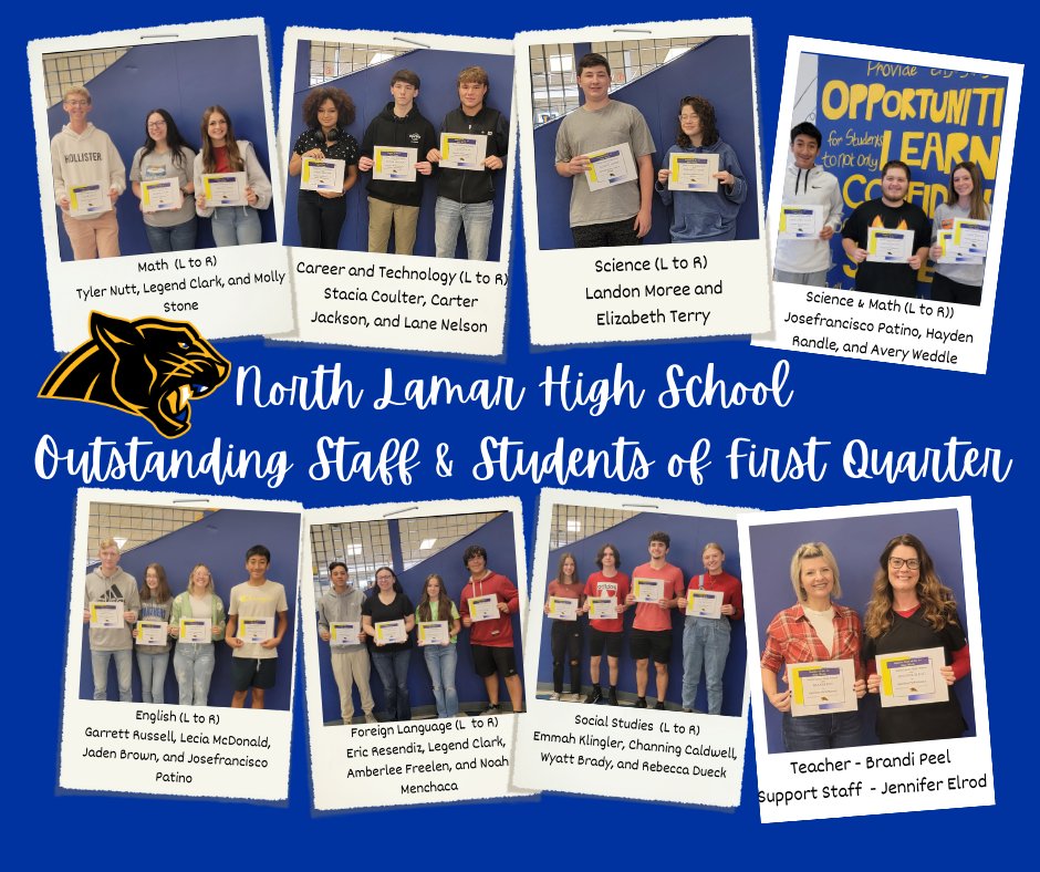 HUGE SHOUT OUT to these kids who started off their first nine weeks of school going above and beyond! WAY TO GO!!!
