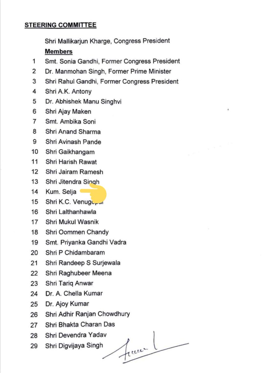 MukeshPandit_'s tweet photo. वर्तमान में CWC Member आदरणीय @kumari_selja जी को @INCIndia की #Steering_Committee का सदस्य बनाए जाने पर #मैडम_सोनिया_गाँधी_जी, राष्ट्रीय अध्यक्ष श्री @kharge जी श्री @RahulGandhi जी का हार्दिक आभार और बहन जी को हार्दिक बधाई एवं हार्दिक शुभकामनाये
@INCMlAGujjar https://t.co/5duN5F3LGc