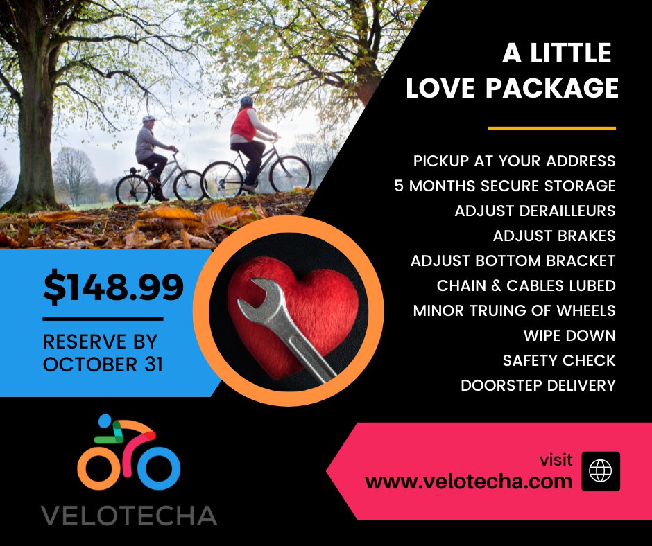 VeloTecha's tweet photo. Leave your #bike with the team at Velotecha for the winter and before returning it to you next spring we'll give it a little love! 

Each booking supports #youth in our #community who are learning skills for future employment 

https://t.co/yRX7gih4KE to book now! 

#Winnipeg https://t.co/8mcX5mfWZa