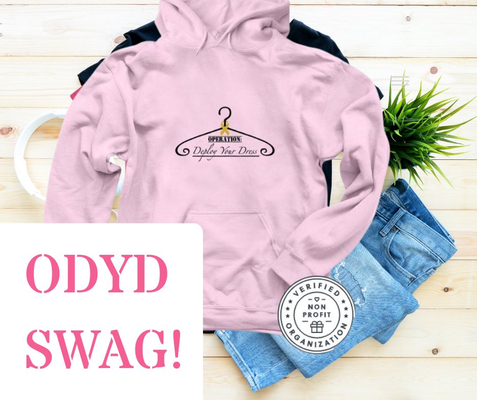 ODYD2017's tweet photo. ODYD Swag is here!! 
A portion of each sale will come back to our Mission to Deploy America's Patriotism One Dress at a Time! 
Order today: https://t.co/sc2YUiVDGM #odyd #swag #shopthestore #shoptheswag #militaryspouses #milspouses https://t.co/iXwynAbmhx