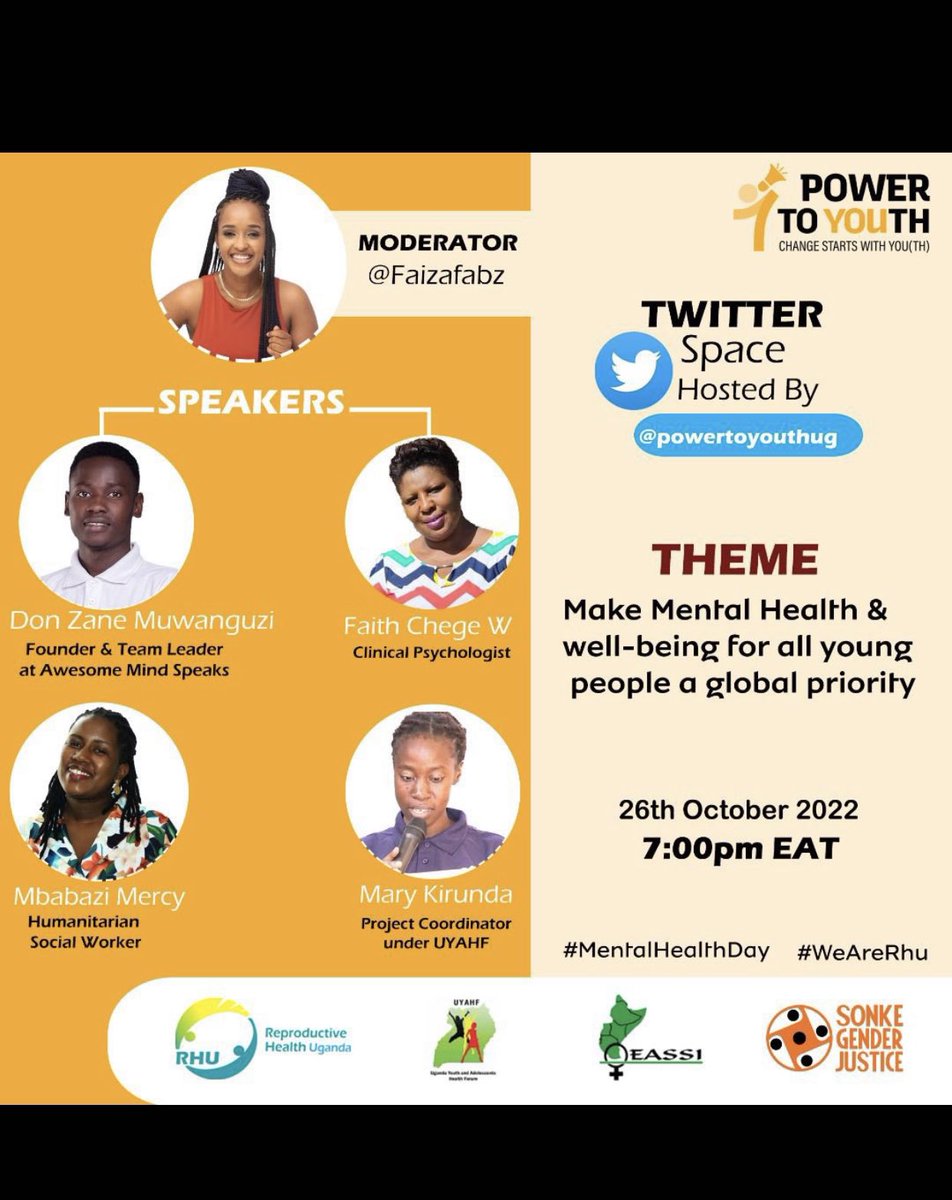 Jamal_652's tweet photo. Young people face daily challenges and they were additionally burdened by COVID 19. Many of these were not sure how to cope up and resorted to unhealthy coping mechanisms and/or alcohol use.
#MentalHealthDay 
#WeAreRhu 
@powertoyouthug 
@RHUganda https://t.co/OXOLYCX3vI