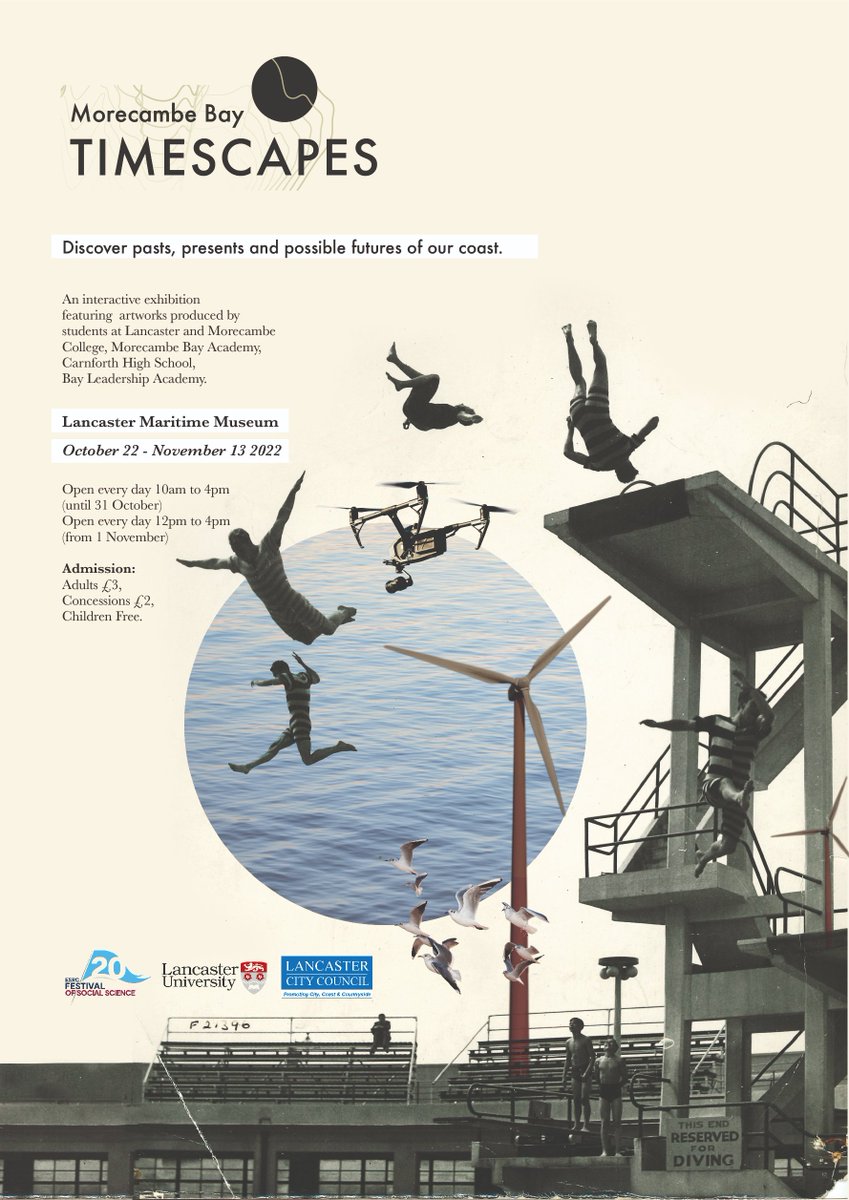 #Timescapes project interactive exhibition and free to attend workshop - Friday 28th - all ages welcome!  
@ESRC  #FestivalofSocialScience at  @LancasterMuseum (Maritime Museum)! 
@ImaginationLanc @LancasterFASS @LICAatLancaster