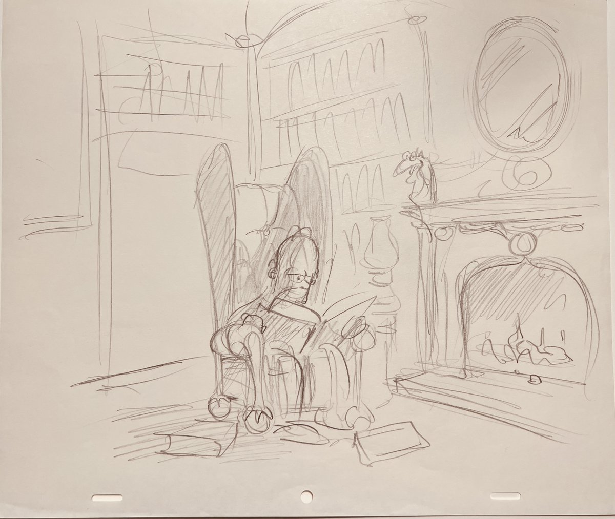Okay so I am off by a day - 10/25/90 first THoH  - see <a href="/dailysimpsons/">On This Day in Simpsons History 🇺🇦</a> for more details - here's a drawing probably done May 1990 - Homer ponders weak and weary - over many a quaint and curious volume of forgotten lore - -