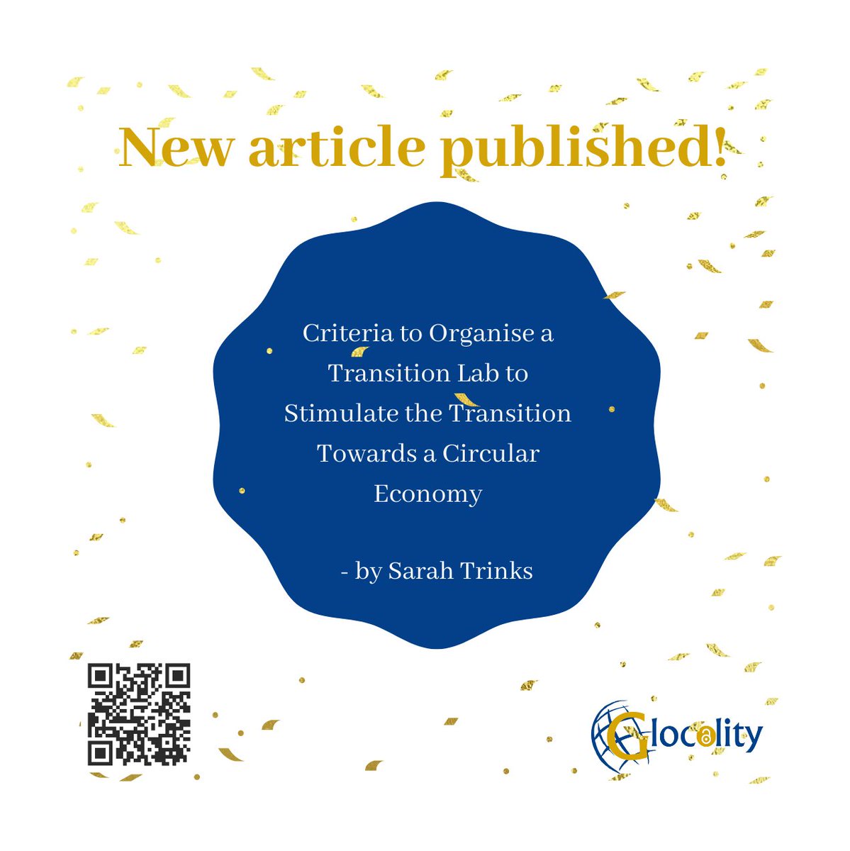 GlocalityWhc's tweet photo. #Glocality has published a new article! It highlights how a transition lab fosters systematic change through the engagement of citizens, entrepreneurs, and civil servants of a local community around a complex issue. Read it on https://t.co/WGKyE4gufp, or scan the QR code.
#sdg12 https://t.co/TW9rCMUrIt
