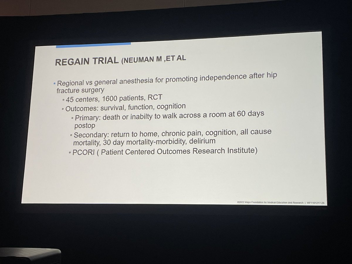 ESchwenkMD's tweet photo. @DrHowardWeitz discusses the lack of evidence for reg anes over GA in hip fx. Outstanding work by @neumanmd on the #regainstudy @PennAnesthesia @JeffAnesthesia @TJUHospital @RothmanOrtho @ParviziJavad https://t.co/LbG5NFuuUr @MayoMedEd #mayoperiop https://t.co/wvVKTLHeyw