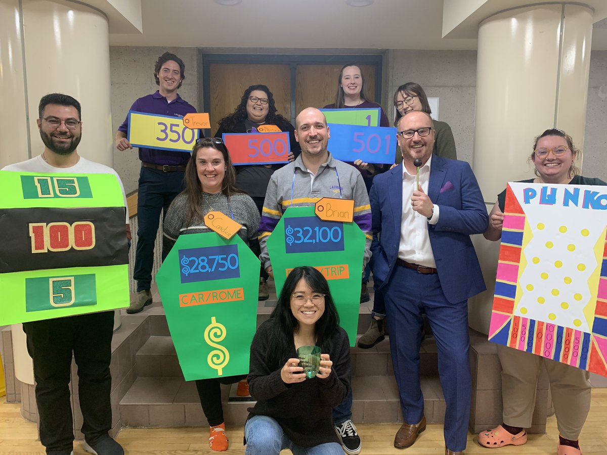 MPrattMorgan's tweet photo. Happy (early) Halloween from your friendly baristas, Price is Right cast, and CATs (a nod to our favourite - classroom assessment techniques) @cbean_20 @Jenn_iferGreene @McCourt1015 https://t.co/EZMJN8cDw9
