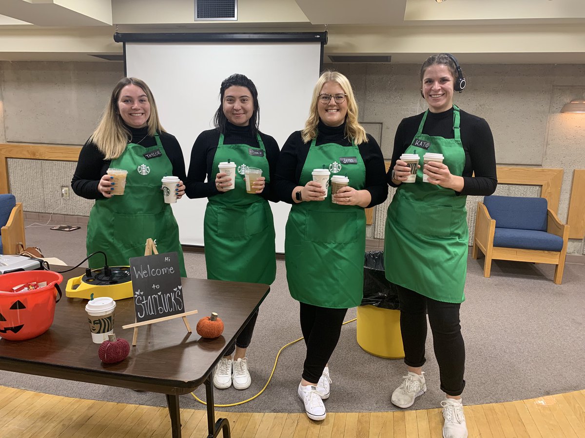 MPrattMorgan's tweet photo. Happy (early) Halloween from your friendly baristas, Price is Right cast, and CATs (a nod to our favourite - classroom assessment techniques) @cbean_20 @Jenn_iferGreene @McCourt1015 https://t.co/EZMJN8cDw9