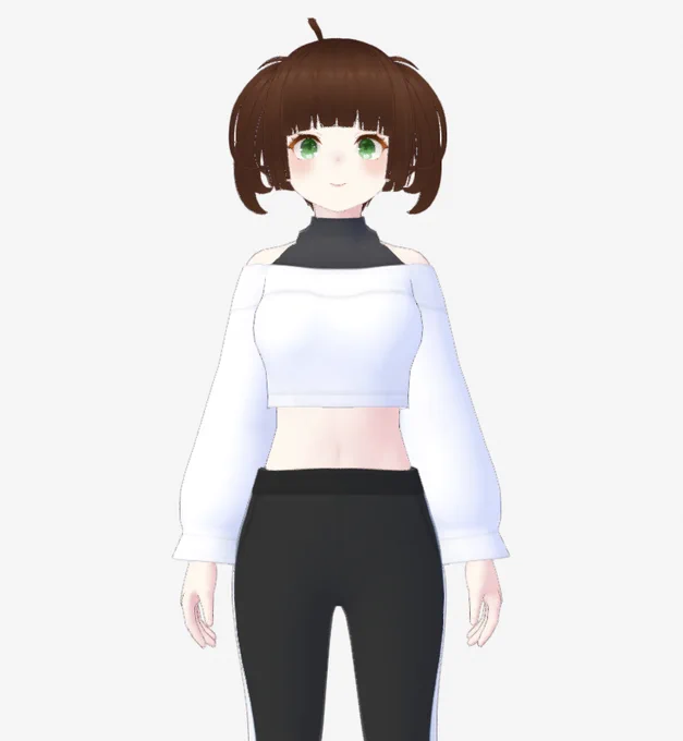 こんな感じのアバター。時間あったら、なんかおもしろTシャツみたいなのつくれないかチャレンジしてみよ〜 