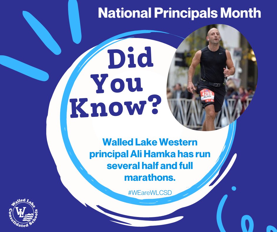 Mr. Hamka loves to compete 💙 #WEareWLCSD #NationalPrincipalsMonth <a href="/WLWWARRIORS/">Walled Lake Western</a> <a href="/ahhamka/">Ali Hamka</a>