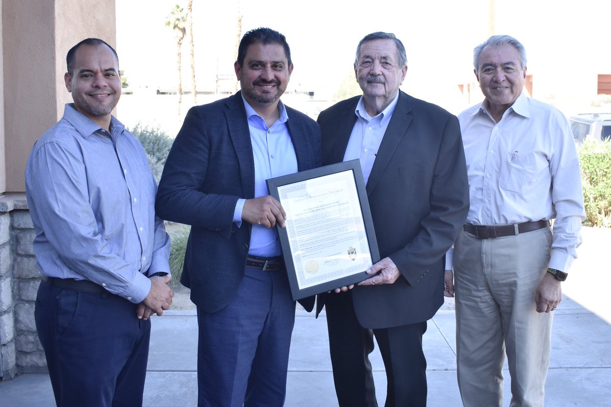 Thank you to the Imperial County Board of Supervisors and Imperial Irrigation District. It was a pleasure working with both of you for years, bringing resources, awareness, and funding to various projects and issues in the Imperial County. <a href="/IIDatWork/">IID</a> <a href="/ImperialCntyCA/">County of Imperial</a>