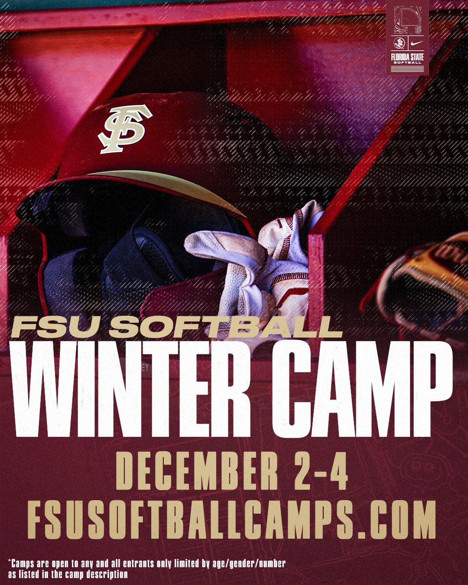 Our winter camps is open! Head over to fsusoftballcamps.com to sign up! #OneTribe