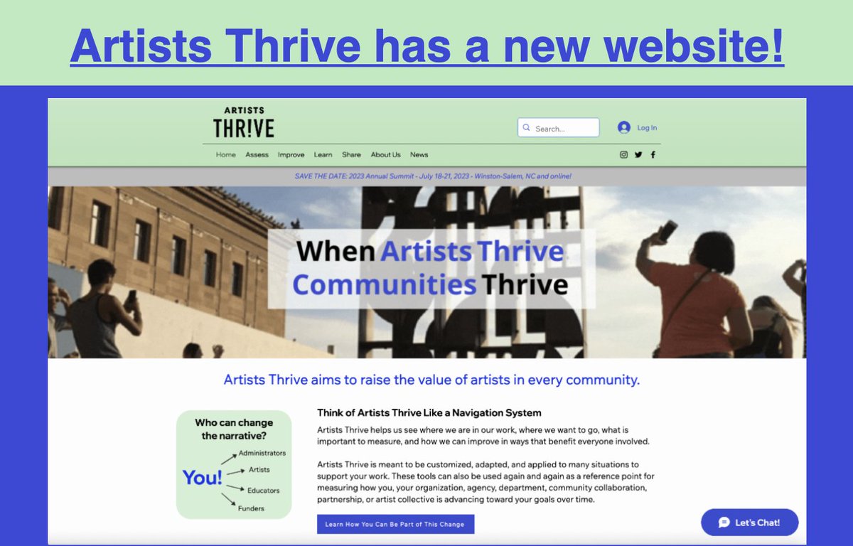 Our new website is LIVE!! 🎊🎉 We've been working on revamping our site for a bit and love how it turned out 😍Check it out and let us know what you think! 

artiststhrive.org