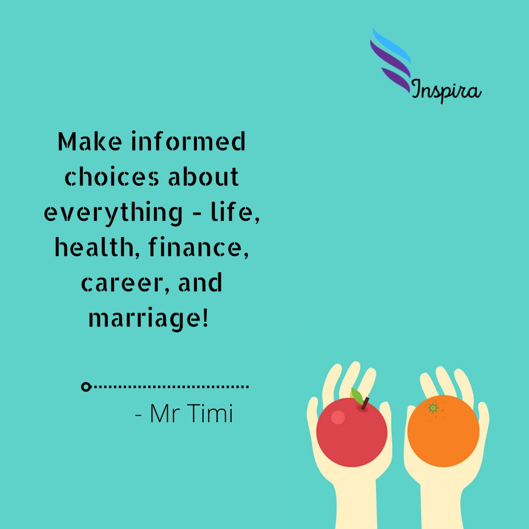 InspiraPeer's tweet photo. On making the right decisions, @MrBigtimi says...

#20cupsofcoffee
#BestDecisions
#RightChoices https://t.co/6KzR8o6KBp