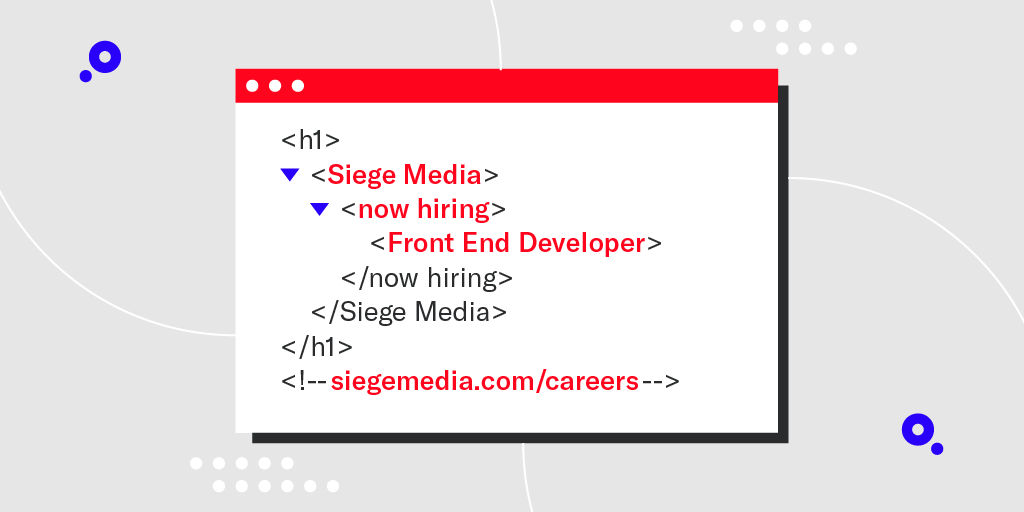 Calling all Front End Developers!

Siege Media is hiring for our fully remote workforce and wants to hear from you.

Here's what we offer:
• Competitive pay
• Unlimited PTO
• Encouraged mental health days
• And more!

Join our talented team today: siegemedia.com/careers