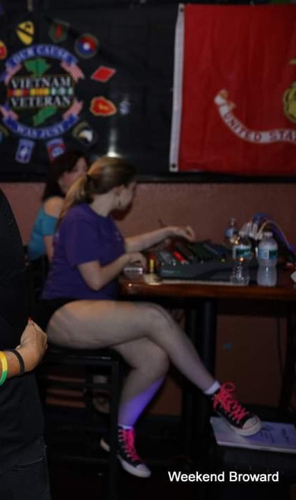 HaileyEMusician's tweet photo. Caught in the act- Running sound for Six Pack at Sharkeys on Saturday. I had a great time! 

Photo by Weekend Broward

#soundengineering #soundengineer #music #musician #80smusic #70smusic #90smusic https://t.co/1pRHo4Bfij
