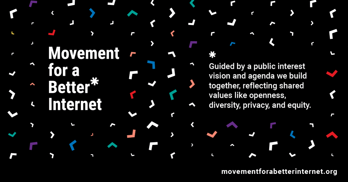 We are proud to support Movement for a Better Internet (@ForABetterNet) - a collaborative effort to ensure the future of the internet is grounded in public interest values! #BetterInternet 🌐 Learn more👇