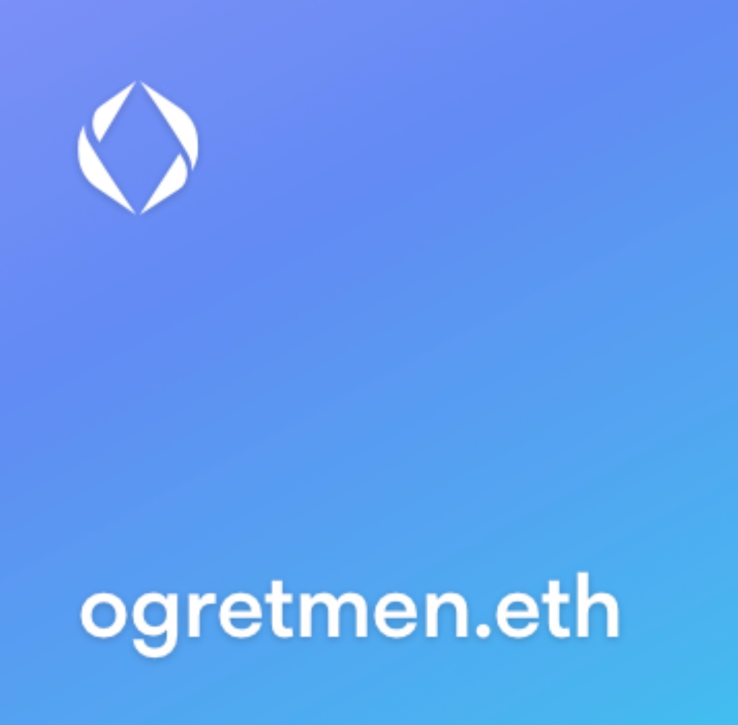 Ogretmen.Eth 

#ensturkish 🇹🇷🇹🇷
#ens 
#ensdomain 
#teacherens 

Check out this item on OpenSea opensea.io/assets/ethereu… via <a href="/opensea/">OpenSea</a>