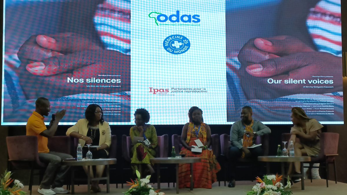 MdM_CotedIvoire's tweet photo. MdM participe aux trois jours de Dialogue Régional pour l’Avortement Sécurisé en Afrique Francophone. (#DASAF2022).
Hier, la projection du film « An te Kouman- Nos silences» a permis d’ouvrir un débat constructif sur les pratiques d’avortement dans un contexte restrictif. https://t.co/9Hv9Lqhkwc