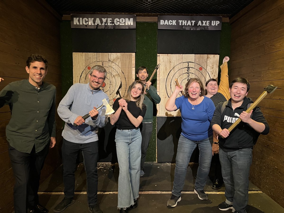 Had a blast with the Team axe throwing! It was everyone's first time doing it and was super fun. We even managed to hit the bullseye several times. Very grateful to be able to work with these superstars every day!