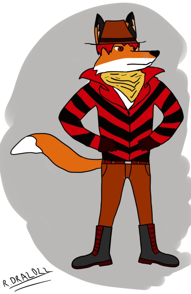 RenTheCreator's tweet photo. My #fursona in different styles (close to me IRL, in his free time and in his detective work) #furryart #detective #fox https://t.co/rt8HVYNi8N