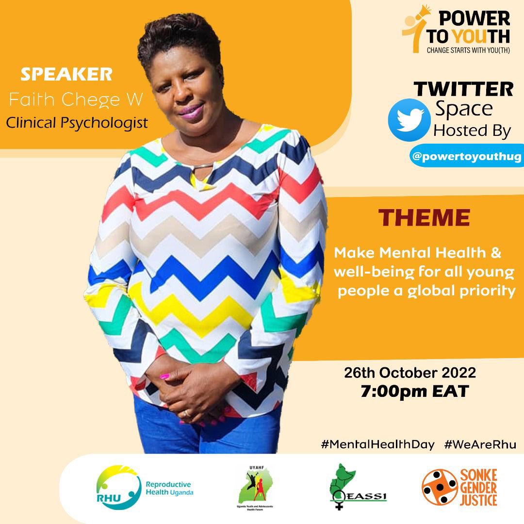 AishaNinsiima1's tweet photo. “Find out why people are withdrawing from society, reach out to them! Sometimes they actually give us hints through their speech and actions. We should learn to be there for our people.”
   ~@faithwambuic 

#MentalHealthDay 
#WeAreRHU https://t.co/j8PaSxxSZ6