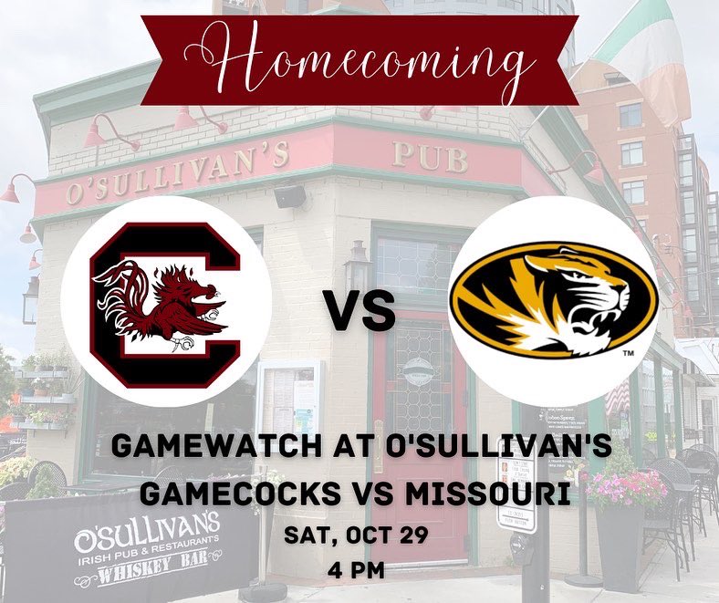DCGamecocks's tweet photo. It’s homecoming week! We can’t wait to see you as @GamecockFB takes on @MizzouFootball https://t.co/Wbo3r5ENkZ