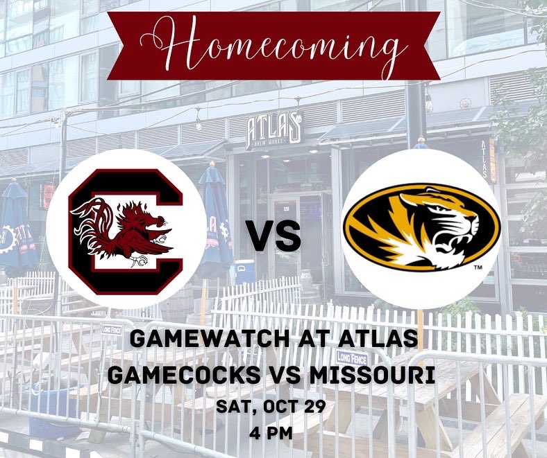 It’s homecoming week! We can’t wait to see you as <a href="/GamecockFB/">South Carolina Football</a> takes on <a href="/MizzouFootball/">Mizzou Football</a>
