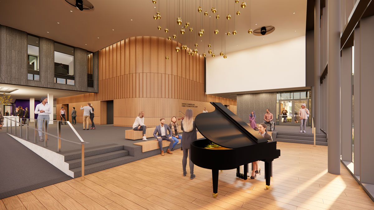 #MakingSpaceForMusic: Give to the campaign and find 360 panoramic renderings of the front of the new Savvas Chamberlain Music Building, the lounge of the Carruthers Practice Studios, and the Savvas Chamberlain Family Foundation Lobby: bit.ly/MSFM-22 | @LaurierMusic