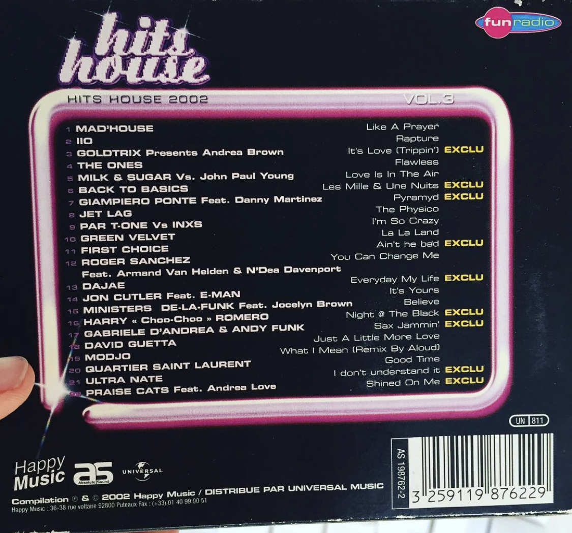 benjaminbraxton's tweet photo. 20 years ago my first track was released under "Quartier Saint Laurent", I was so honoured to be placed closes to famous artist as @davidguetta  or @ultranatemusic :) https://t.co/wFBONURWIs