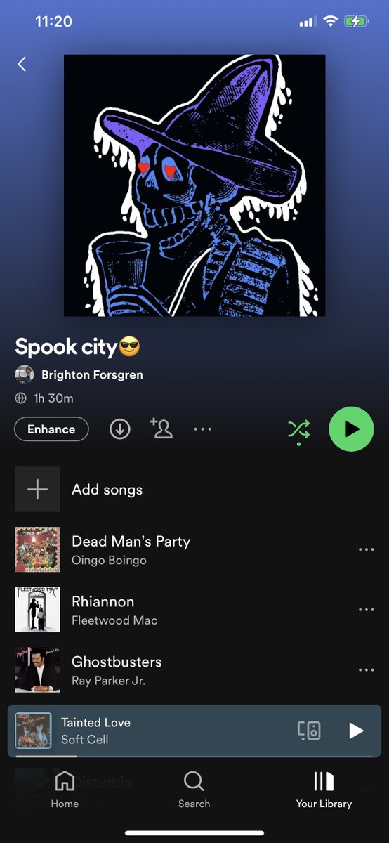 mediumgorl321's tweet image. throwing a halloween party tonight and here is the playlist i made for it, do u think anyone will ask me about the cover art 🧐